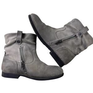 Birkenstock Sarnia Gray Ankle Boots Winner Women’s Size 5.5 US (EU 36) Side Zip
